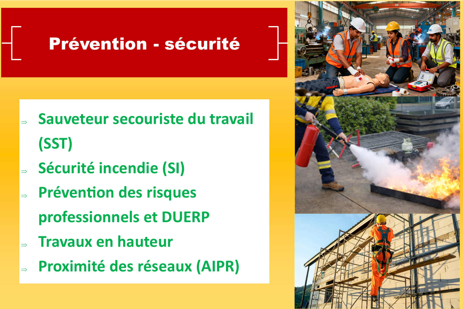 Formation prévention sécurité BTP Mayotte